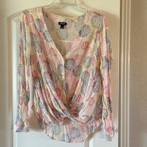 A.N.A  Women's Multi-colored Blouse Large
